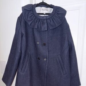 Girls navy wool Bonpoint coat